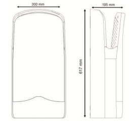 Сушилка для рук Nofer V-JET (автомат, синий)
