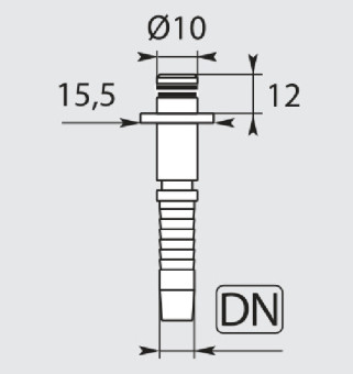 Фитинг высокого давления DKF-W (DN08, Karcher d10, оцинк) R+M