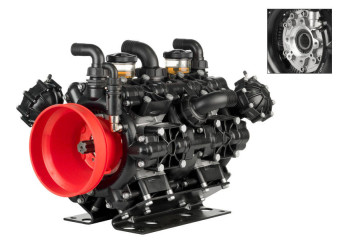 Мембранный насос AR 500 BP TWIN C/F (BlueFlex, 20 бар, 489.4 л/мин, ВОМ 1"⅜-полый вал 32 мм)