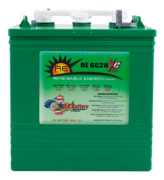 Тяговый аккумулятор U.S. Battery US RE GC2H XC2 (6В, 194Ач, кислота)