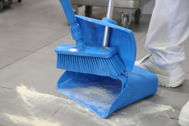 Комплект IGEAX щетка с совком (270х330х970мм, синий)