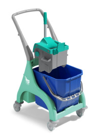 Тележка TTS Nick (1х15л, отжим Wiz, зеленый)