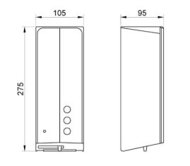 Диспенсер для мыла Nofer Automatics (автомат, глянец)