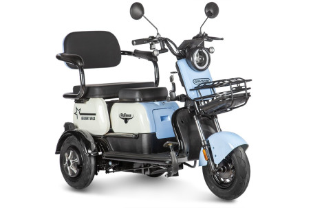Трицикл электрический Rutrike Gelbert Vega 48V/60V 600Вт (голубой)