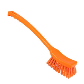 Щётка ручная с длинной ручкой FBK (410х45мм, ворс жесткий, оранжевый)