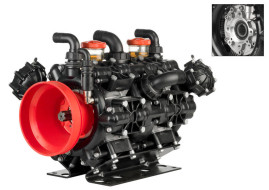 Мембранный насос AR 560 BP TWIN C/F (BlueFlex, 20 бар, 543.2 л/мин, ВОМ 1"⅜-полый вал 32 мм)