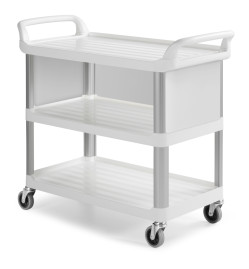 Тележка TTS Shelf B3700 (3 полки, верхняя закр, колеса d125мм, серый)