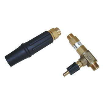 Пенообразующая насадка LS3 (160бар, D=1.2/1.8мм, 1/4"г-3/8"ш-ш, 20л/мин, наружный эжектор) PA