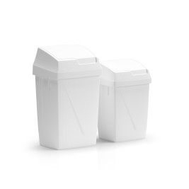 Ведро TTS Lindy (50л, крышка маятниковая, этикетки, белый)