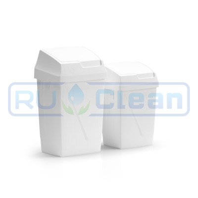 Ведро TTS Lindy (50л, крышка маятниковая, этикетки, белый)