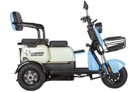Трицикл электрический Rutrike Gelbert Vega (48/60V, 600W, голубой) (0000136-3064)