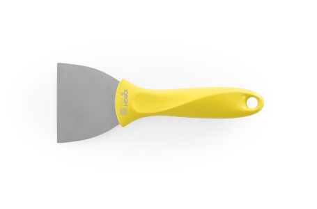 Скребок IGEAX ручной (нерж, 75мм, желтый)