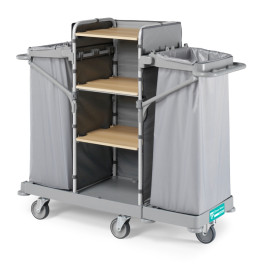 Тележка TTS GREEN HOTEL 945 (4 полки, держ. 2 мешков, колеса D150мм)