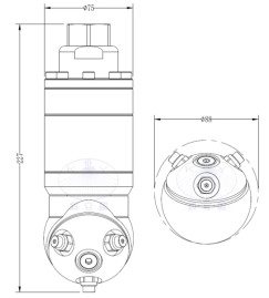 Насадка для мойки емкостей CC5-3-1.0 (150бар, 21л/мин, 270град, гидропривод) Keliying