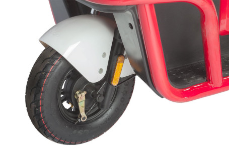 Трицикл электрический Wanshida DOUHAO (60V, 800W, черно-бело-красный) (0000294-3069)