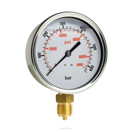 Манометр (1000бар, 1/4ш, вход сбоку, нерж) TOR
