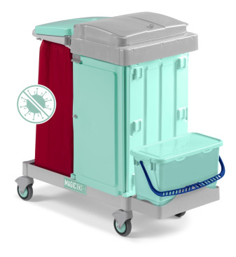 Тележка TTS Magic BCS 750S (антибакт., закрытая, ящики, держ. мешка 120л)