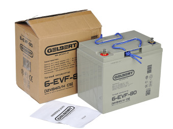 Тяговый аккумулятор Gelbert 6-EVF-80 (12В, 84Ач, AGM)
