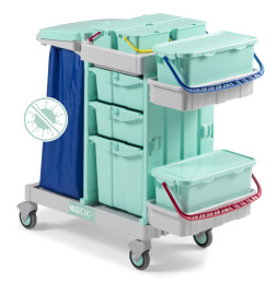 Тележка TTS Magic BCS 790B (антибакт., закрытая, ящики, держ. мешка 120л)
