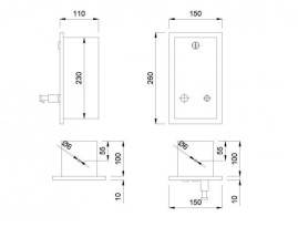 Диспенсер для мыла Nofer (встраиваемый, вертикальный)