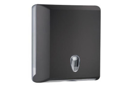 Диспенсер для бумажных полотенец Nofer BLACK (черный, пластик)