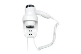 Фен настенный Nofer 02012.W (1800-2200Вт, белый, с розеткой)