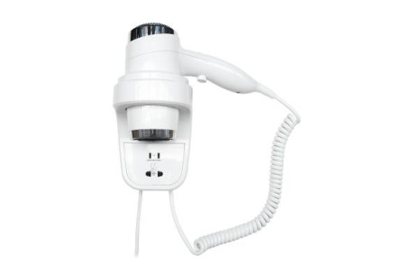 Фен настенный Nofer 02012.W (1800-2200Вт, белый, с розеткой)