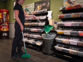 Комплект Vikan щетка с совком (330мм, зеленый)