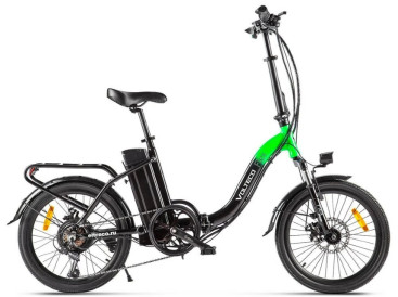 Электровелосипед VOLTECO FLEX (черно-зеленый)