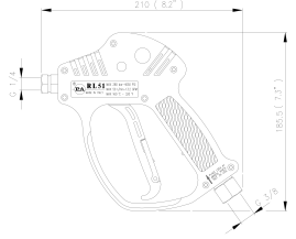 Курок RL 51 (вх.М22х1.5ш, вых.М22х1.5г)