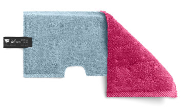 Моп двусторонний TTS Tri+ Wet 1-Dry (46х19.5см, полиэстер, синий/красный)