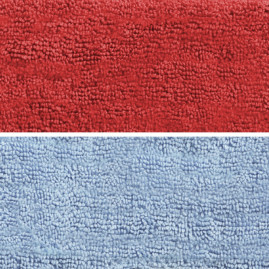 Моп двусторонний TTS Tri+ Wet 1-Dry (46х19.5см, полиэстер, синий/красный)