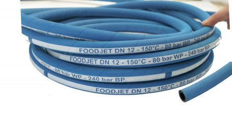 Шланг пищевой Foodjet DN12 (20м, 1/2&quot;г-1/2&quot;ш, 80бар)