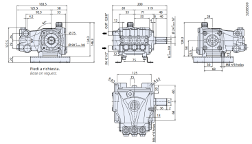 Насос высокого давления Annovi Reverberi RCS 13.17 N (170бар, 780л/мин, 2800об/мин)