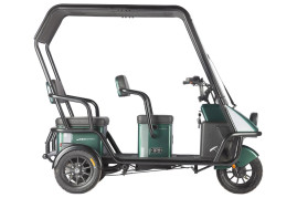 Трицикл электрический Wanshida NIPLA 500 (60V, 1000W, черно-зеленый)