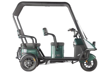 Трицикл электрический Wanshida NIPLA 500 (60V, 1000W, черно-зеленый)