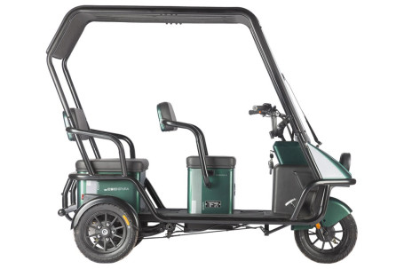 Трицикл электрический Wanshida NIPLA 500 (60V, 1000W, черно-зеленый) (0000296-3084)