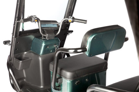 Трицикл электрический Wanshida NIPLA 500 (60V, 1000W, черно-зеленый) (0000296-3084)