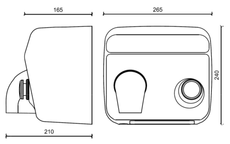 Сушилка для рук Nofer CYCLON 2450 W (белая, c кнопкой)