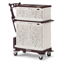 Тележка для горничной TTS ANTHEA 262R-02W (120 л, бордо)