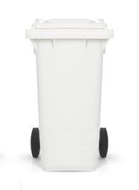 Контейнер TTS для отходов (240л, полиэтилен, с колесами, крышка, белый)