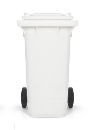 Контейнер TTS для отходов (240л, полиэтилен, с колесами, крышка, белый)