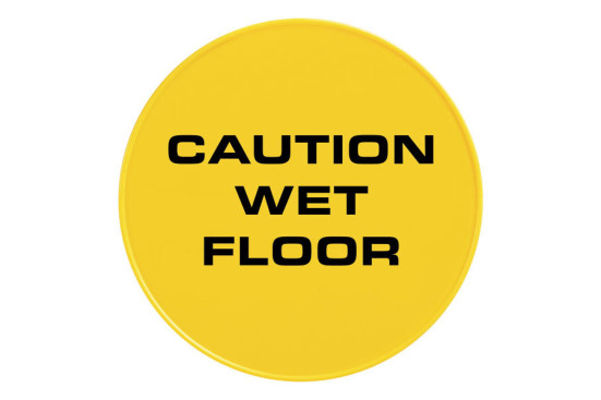 Табличка TTS (23см, мокрый пол, круглая, желтый)