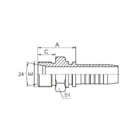 Фитинг высокого давления DKO-L (DN10, М22х1.5ш, оцинк) Robin