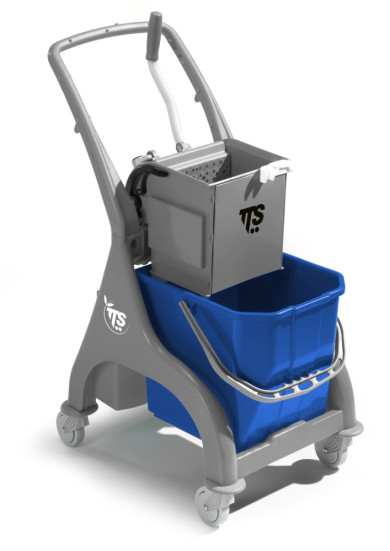 Тележка TTS Nick (28л, отжим O-Key, U ручка, серый)