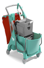 Тележка TTS Nick Plus 13 (28л, отжим O-Key, держ. мешка, зеленый)