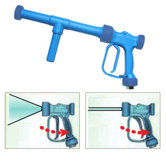Пистолет пищевой с удлинителем PA RB65 (1/2"г-рег.форс, 24бар, 60л/мин, синий)