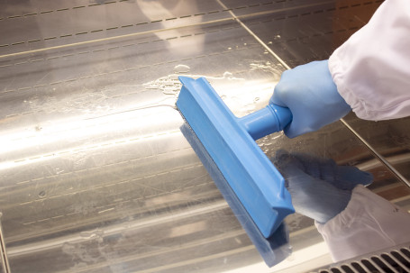 Сгон IGEAX сверхгигиеничный (300мм, мини-ручка, синий)