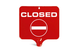 Табличка TTS Закрыто (36см, квадратная, испанск. яз)