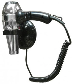 Фен настенный Nofer 02057.B (1800Вт, антивандальный, черный/металлик)